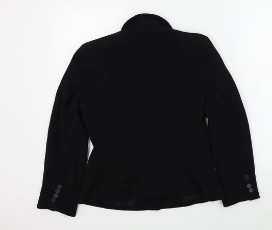 M&S Womens Black Striped  Jacket  Size 8