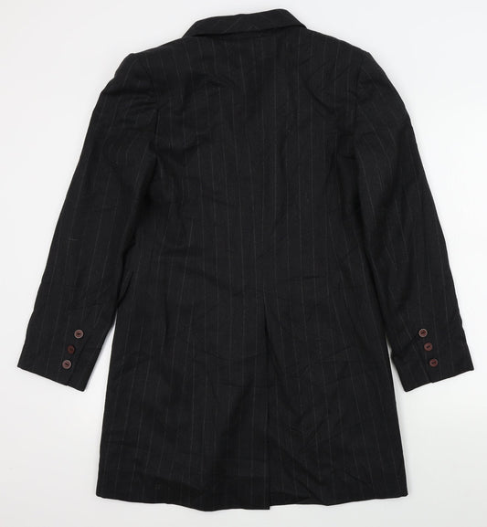 elsa malur Womens Grey Striped  Jacket  Size 40