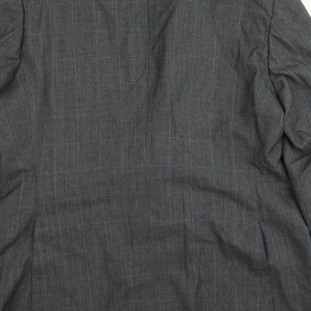 Preworn Mens Grey Striped  Jacket Blazer Size 40
