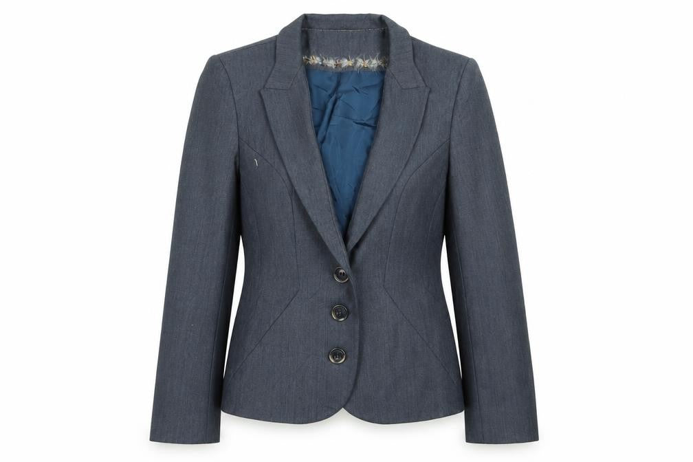 PRETTYLITTLETHING pretty af Womens Blue   Jacket Blazer Size 6
