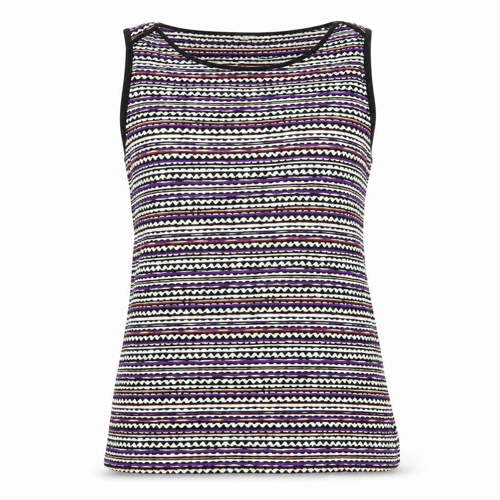 M&S Womens Multicoloured Geometric  Basic Tank Size 16