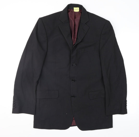 Marks and Spencer Mens Black Striped  Jacket Suit Jacket Size 38