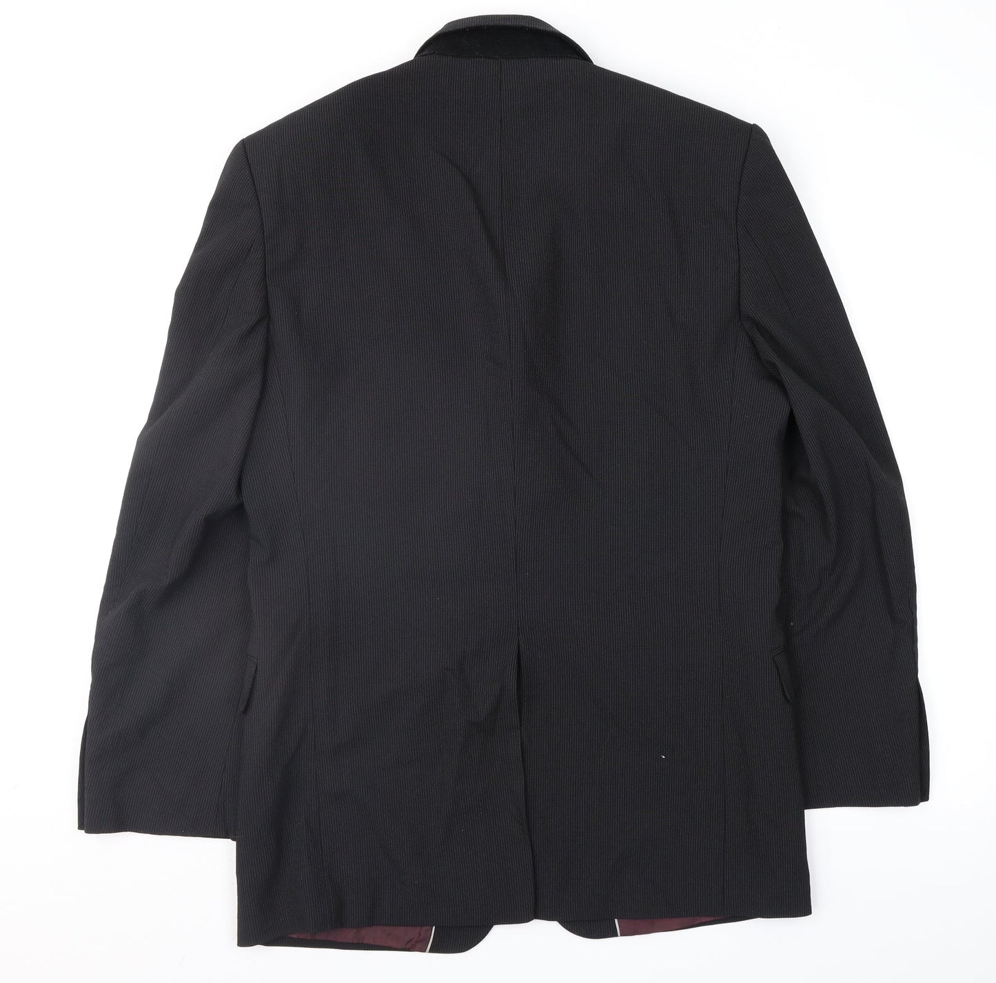 Marks and Spencer Mens Black Striped  Jacket Suit Jacket Size 38