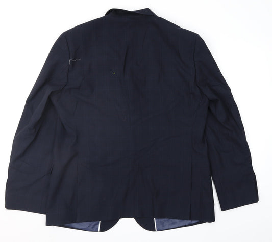 Marks and Spencer Mens Blue Striped  Jacket Suit Jacket Size 44