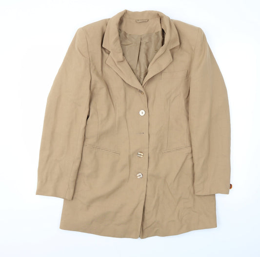 Preworn Womens Beige   Jacket Blazer Size 14