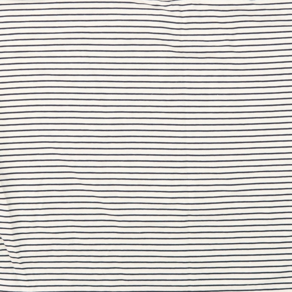 NEXT Womens Beige Striped  Basic T-Shirt Size 12