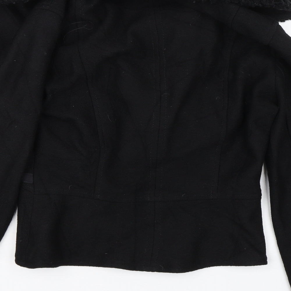Marc Cain Womens Black   Overcoat Coat Size S
