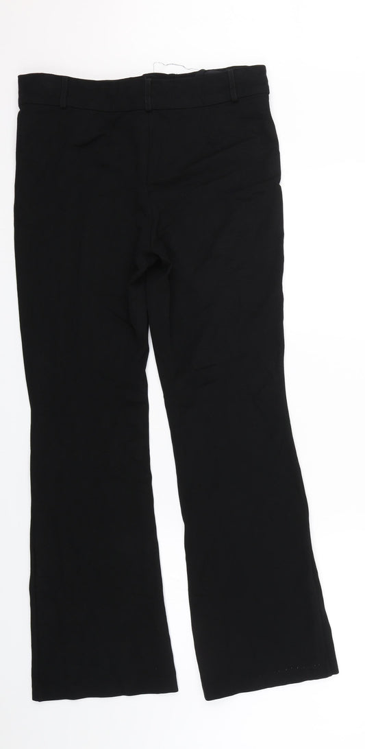 M&S Womens Black   Carrot Trousers Size 12 L28 in