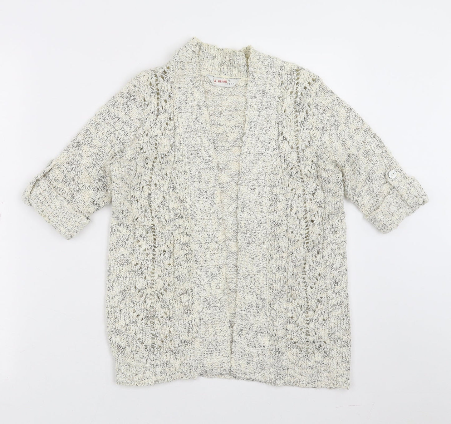 BHS Womens Beige  Knit Cardigan Jumper Size 8
