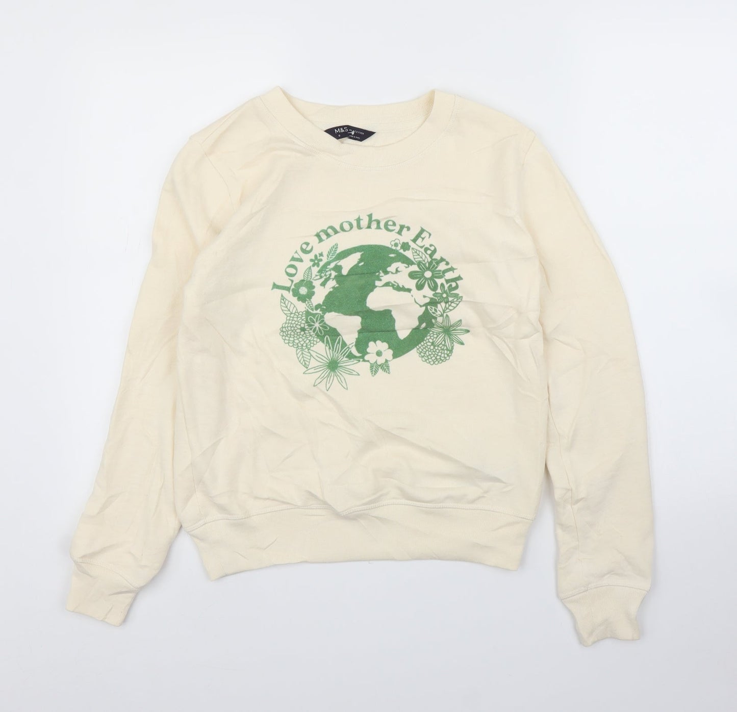 M&S Womens Ivory   Pullover Jumper Size 6