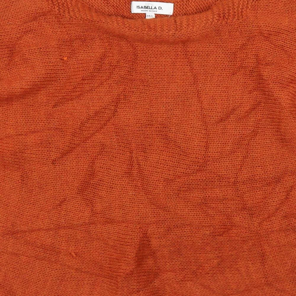 Isabell D Womens Orange   Pullover Jumper Size M