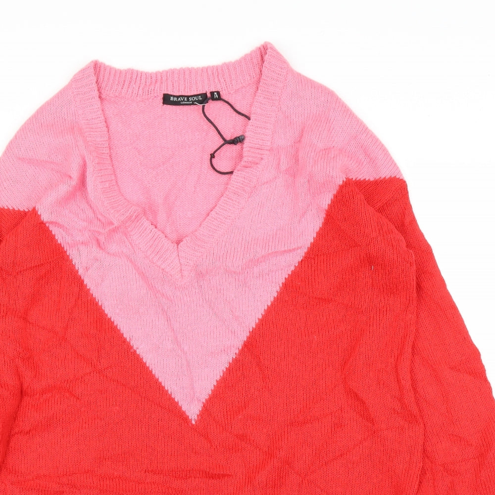 Brave Soul Womens Red   Pullover Jumper Size 14