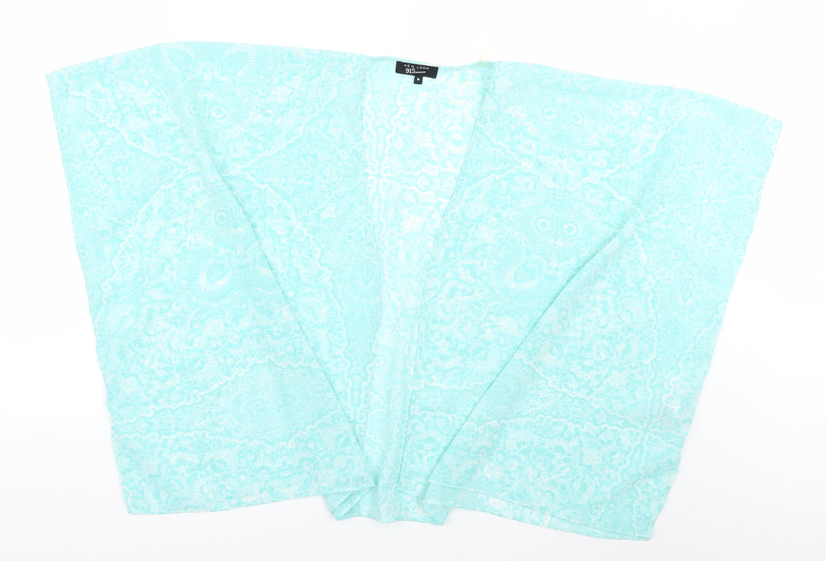 New Look Womens Blue Floral  Wrap Jumper Size M