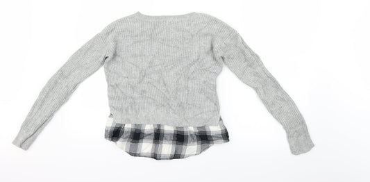 Hollister Womens Grey   Basic Blouse Size XS