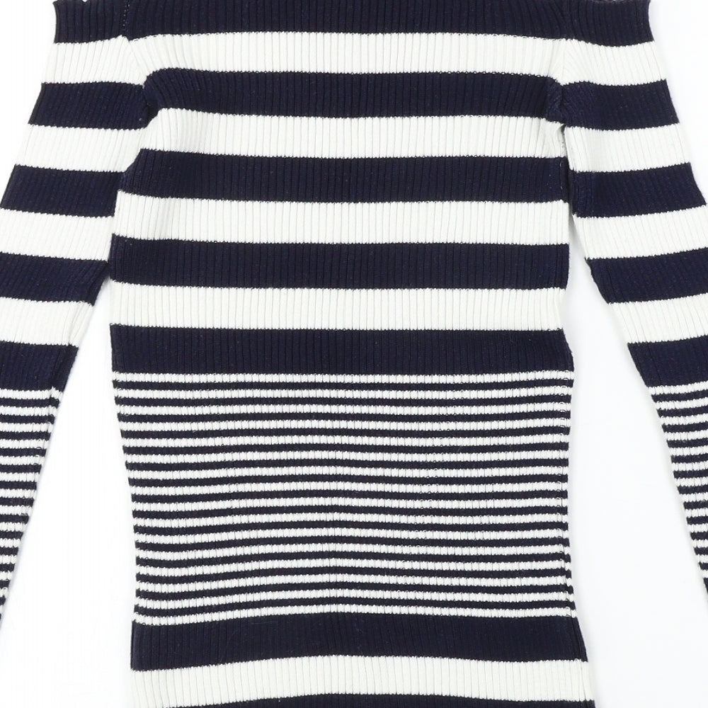NEXT  Womens White Striped  Pullover Jumper Size 8