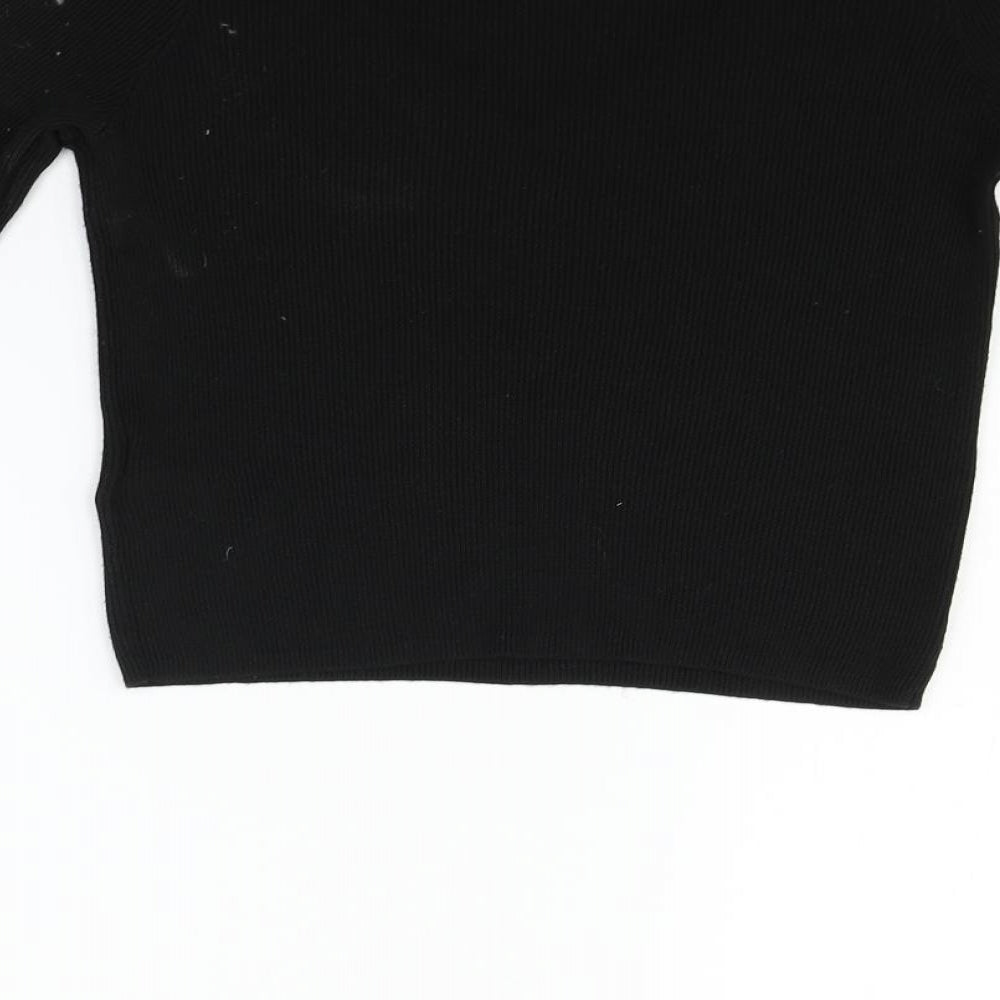 Divided Womens Black   Pullover Jumper Size M