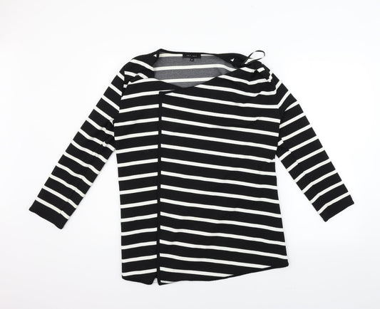 New Look Womens Black Striped  Cardigan Jumper Size 12