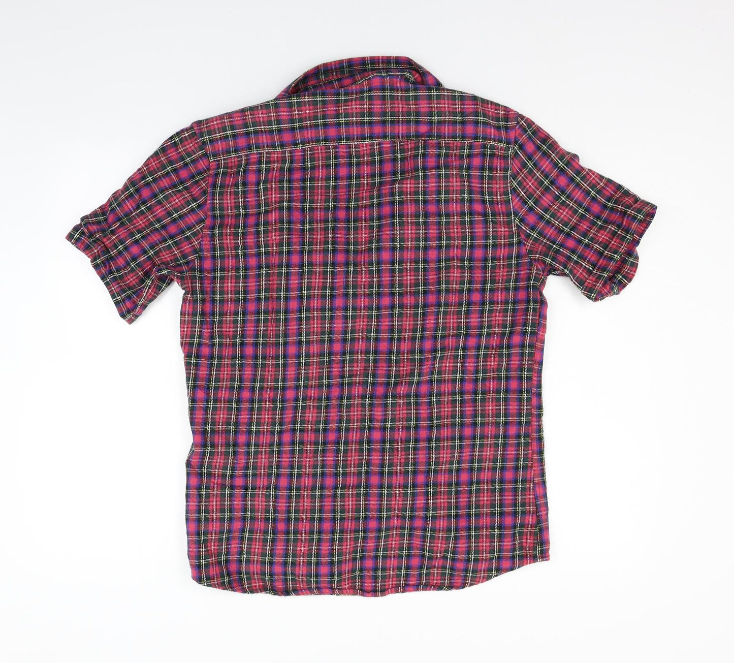 Topman Mens Red Check   Button-Up Size M