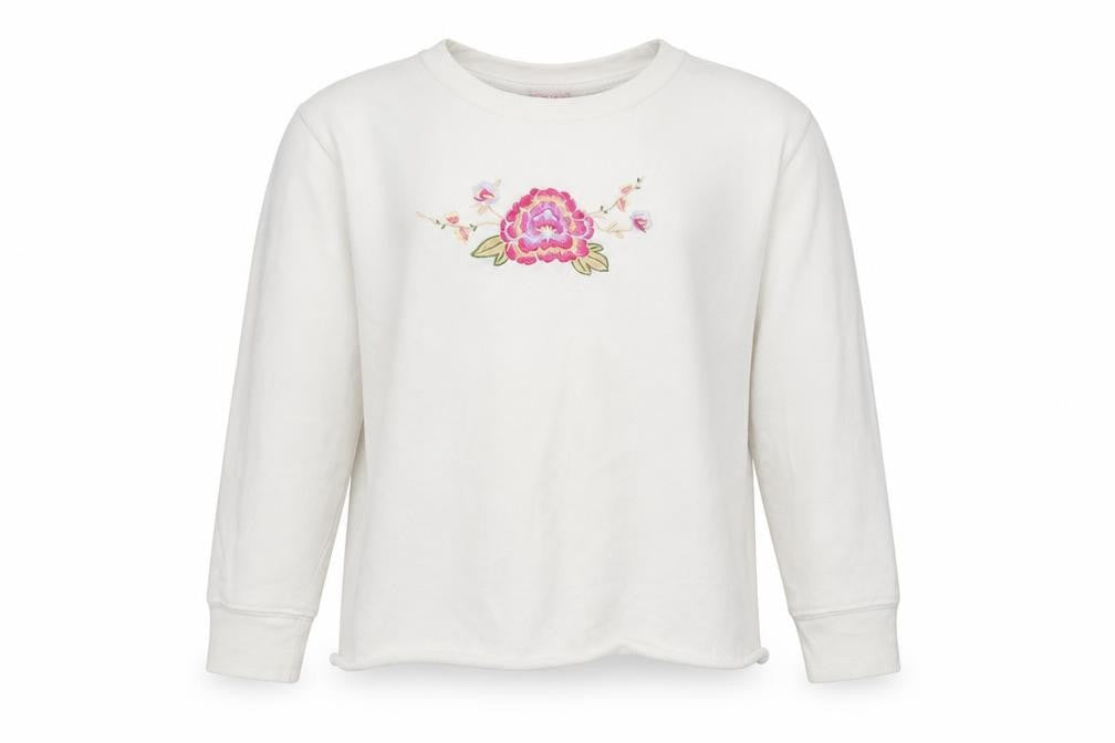 Menu Girls White  Rayon Pullover Jumper Size 8 Years