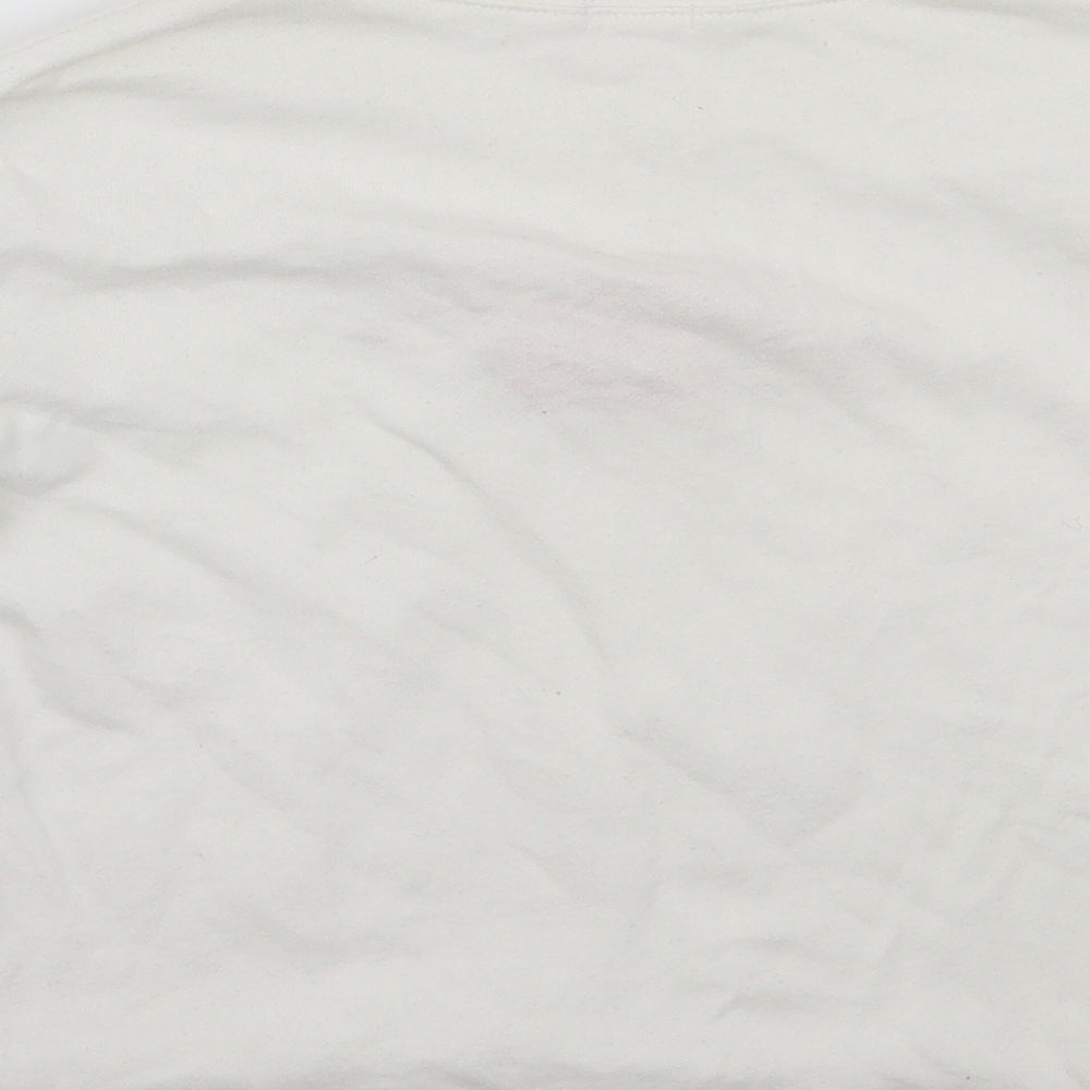 Menu Girls White  Rayon Pullover Jumper Size 8 Years