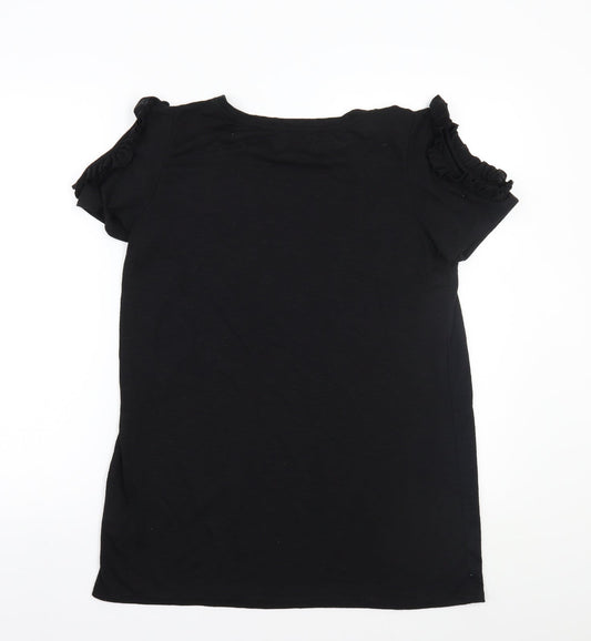 Papaya Womens Black   Basic T-Shirt Size M
