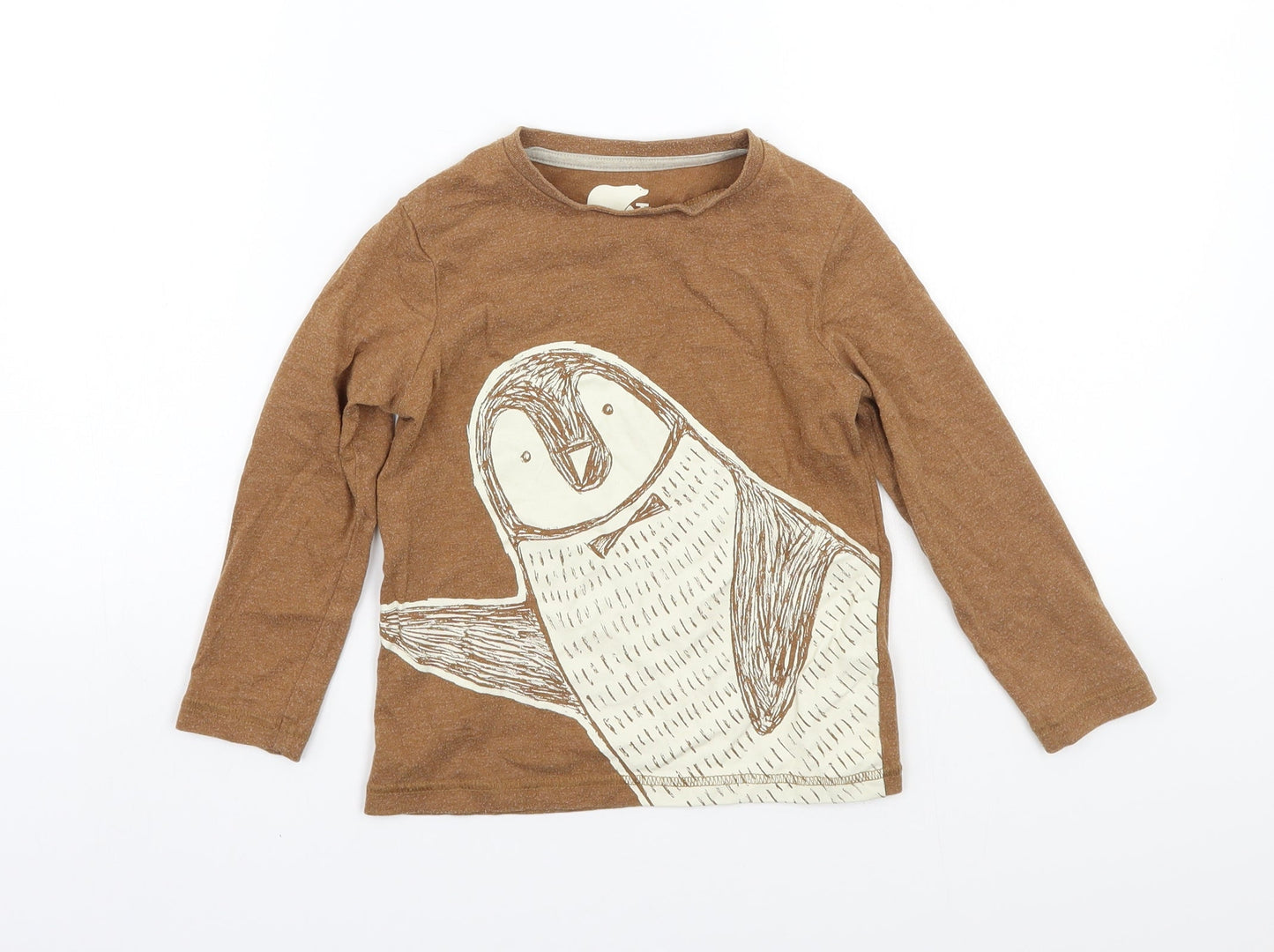TU Girls Brown   Basic T-Shirt Size 3-4 Years