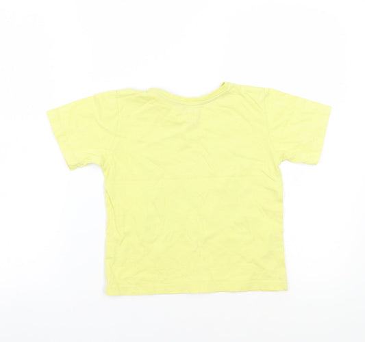 Rebel Boys Yellow   Basic T-Shirt Size 4-5 Years