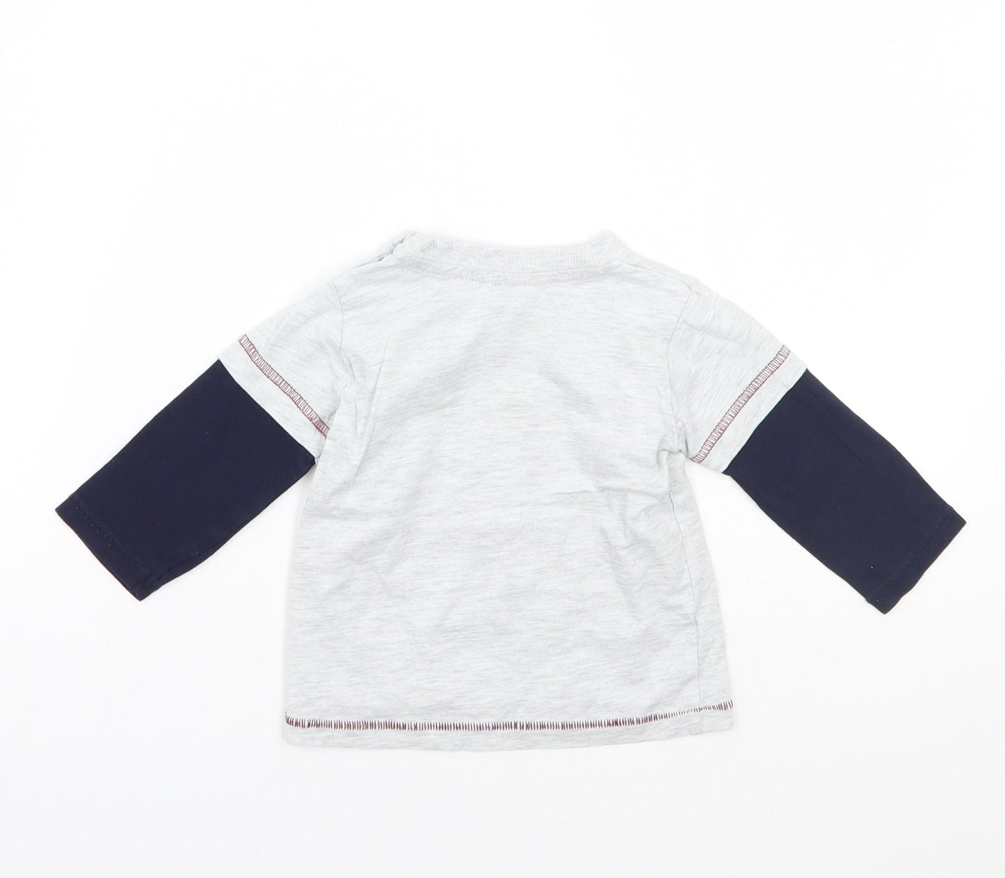 Matalan Baby Grey   Basic T-Shirt Size 6-9 Months