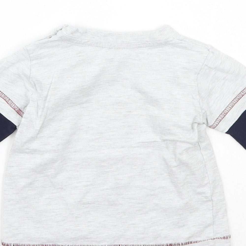 Matalan Baby Grey   Basic T-Shirt Size 6-9 Months