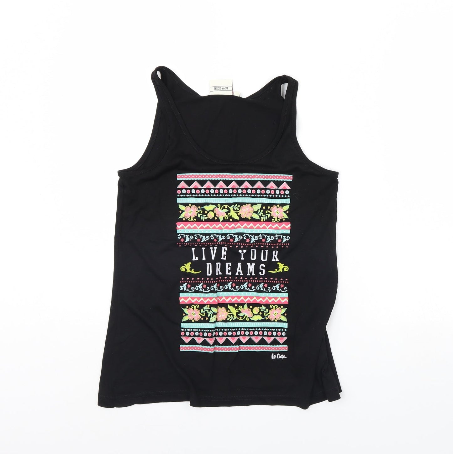 Lee Cooper Womens Black   Basic Tank Size 8