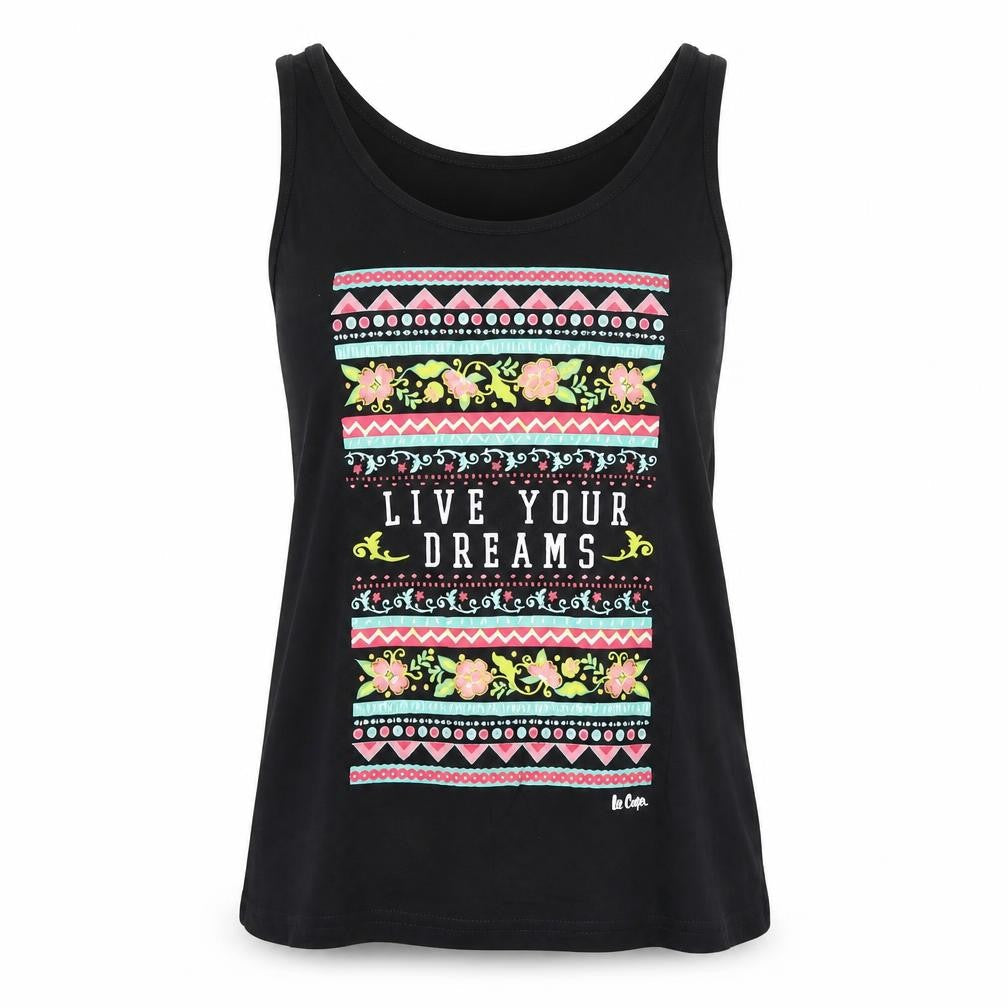 Lee Cooper Womens Black   Basic Tank Size 8