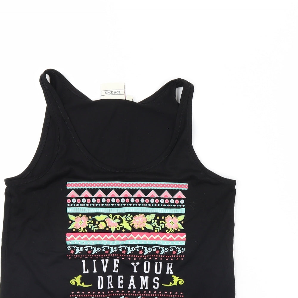 Lee Cooper Womens Black   Basic Tank Size 8