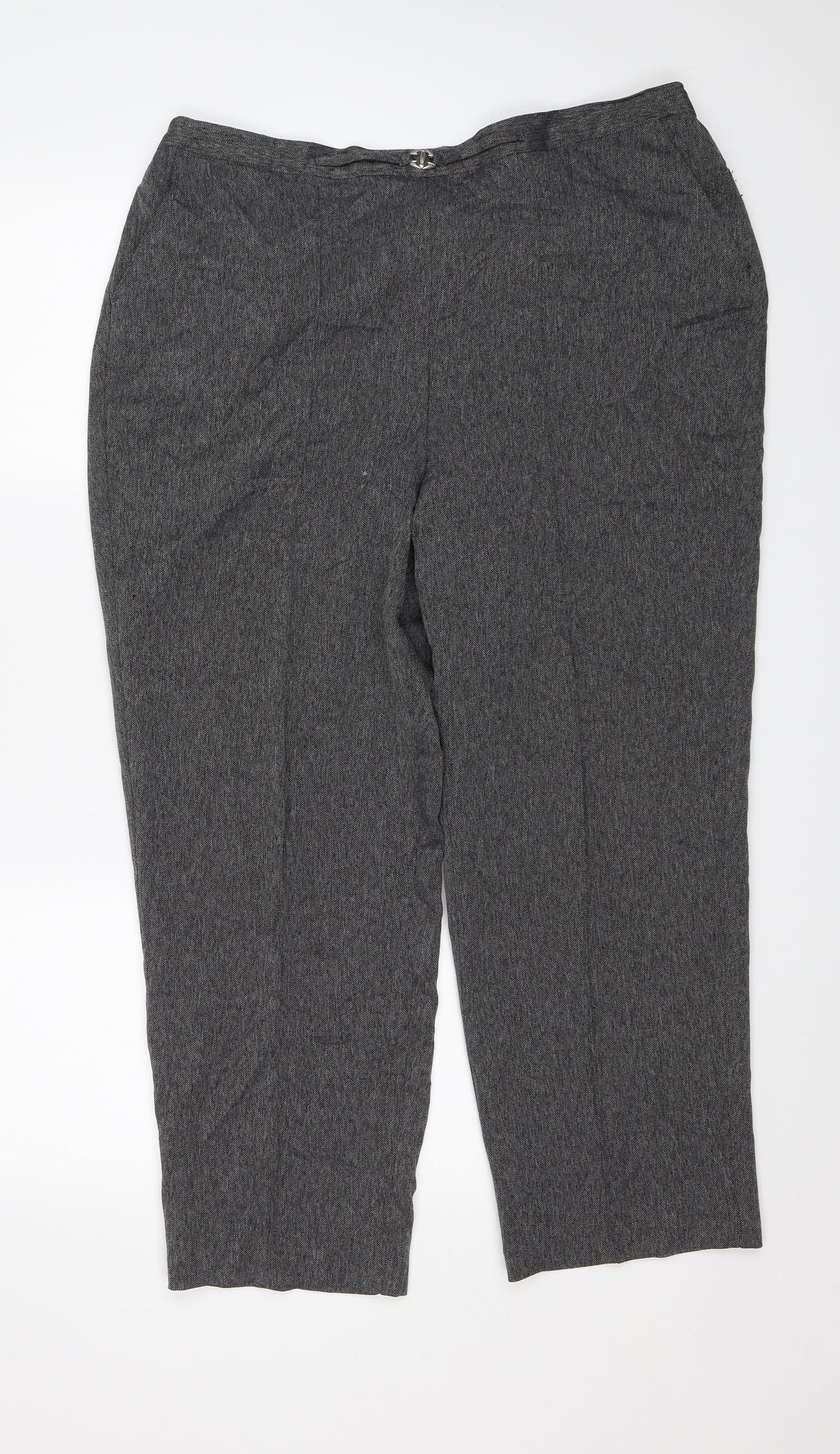 BM Womens Grey   Dress Pants Trousers Size 18 L25 in