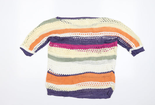 NEXT Womens Multicoloured Striped  Pullover Jumper Size S