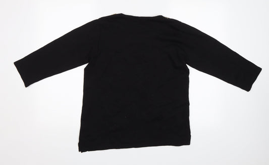 Isle Womens Black   Basic Blouse Size M