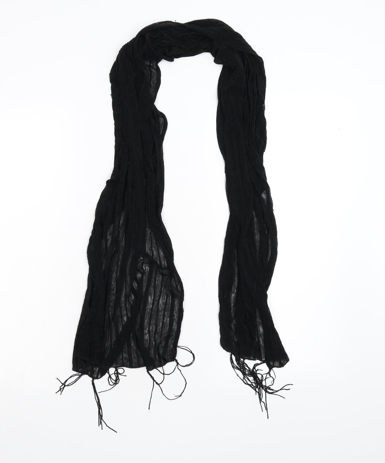 Preworn Womens Black    Scarf