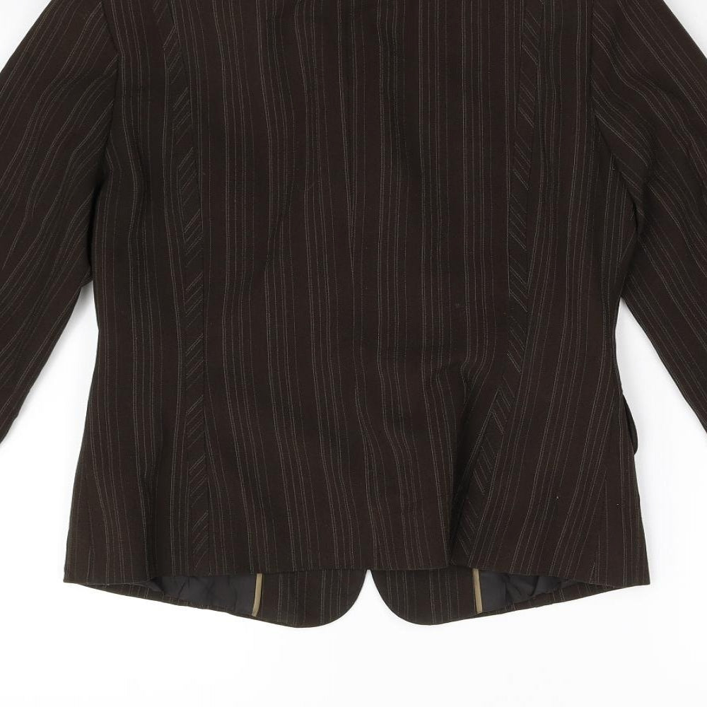 Evie Womens Brown   Jacket Blazer Size 10