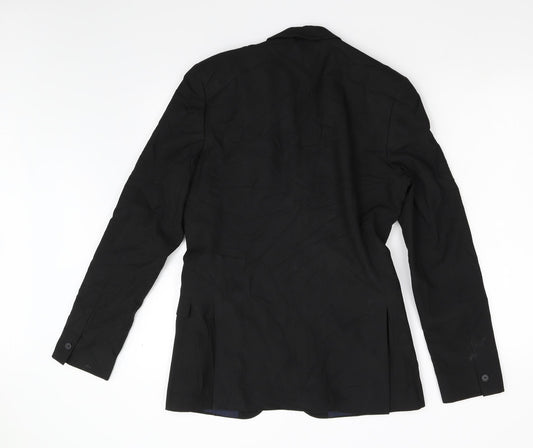 Red Herring Mens Black   Jacket Blazer Size 36