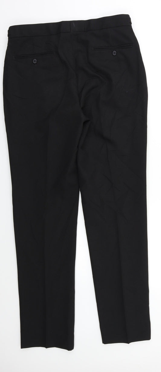 Preworn Womens Black   Dress Pants Trousers Size 32 L30 in