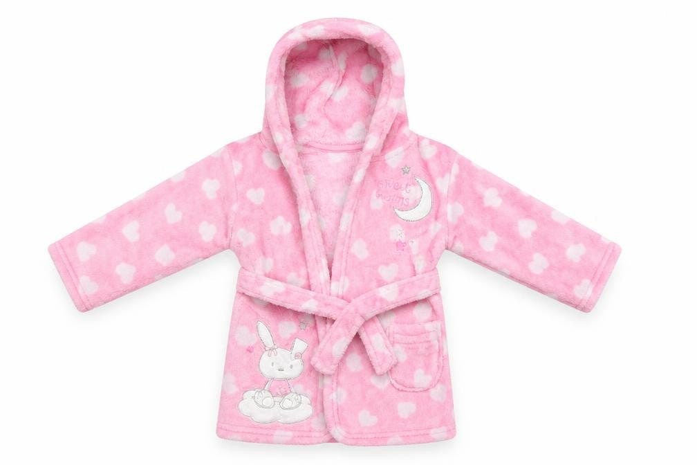 Front view of George girls’ pink babydoll gown, size 6-9, months
