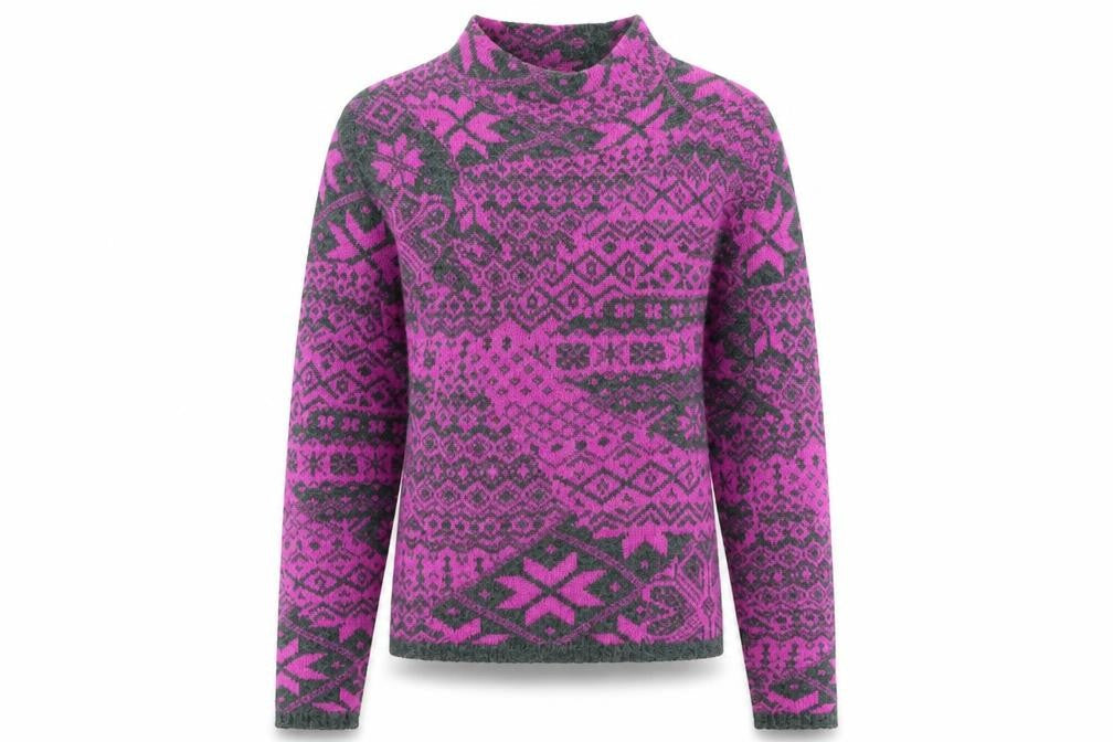 Front view of French Connection women’s purple jumper, size S