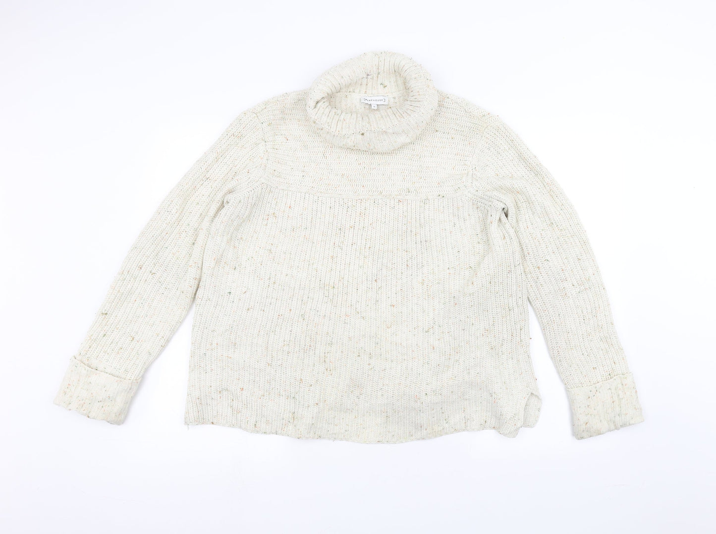 Warehouse Womens White   Pullover Jumper Size 10