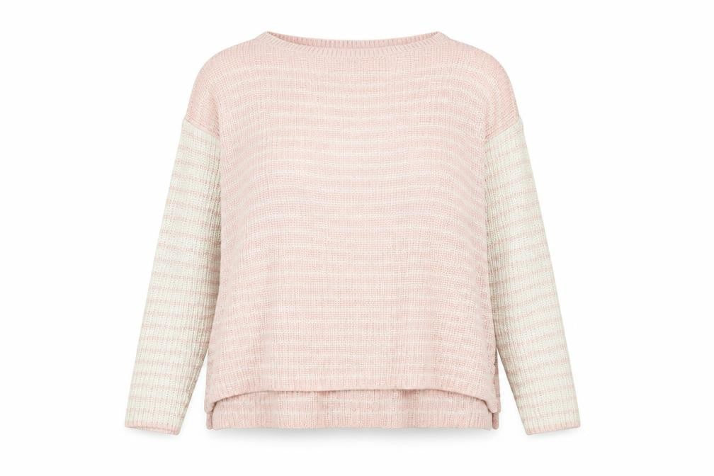 Marks and Spencer Womens Pink Striped  Pullover Jumper Size L