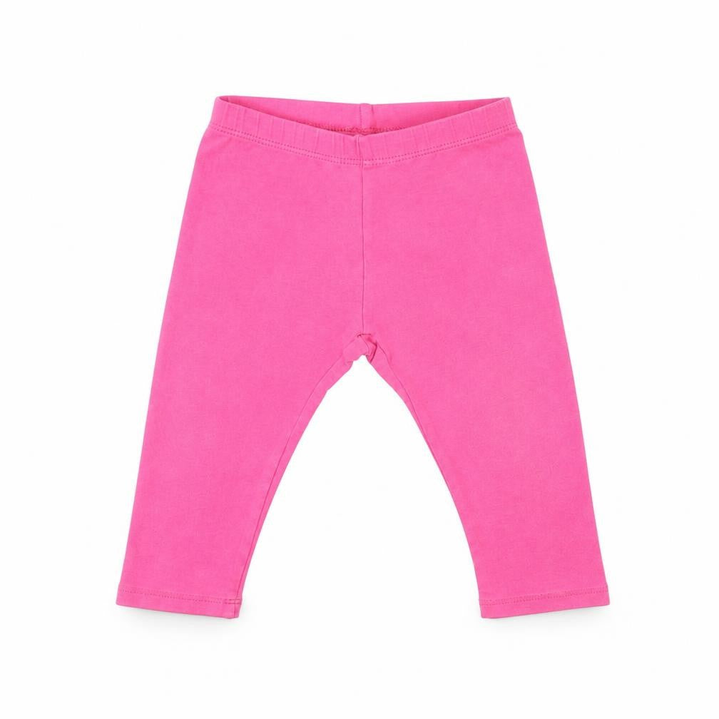Front view of Mini Club girls’ pink sweatpants leggings, size 9-12, months