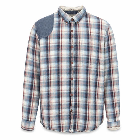 riverisland Mens Blue Check   Polo Size M
