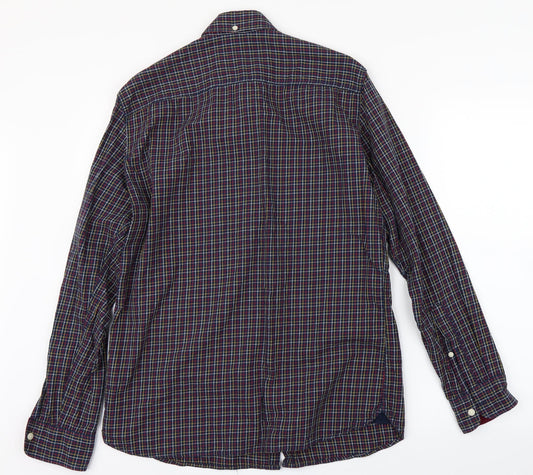 NEXT Mens Blue Check   Polo Size M