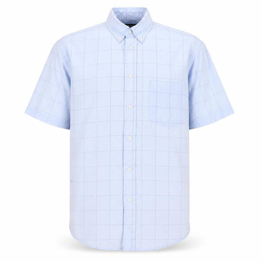 Propeller Mens Blue Check   Polo Size L