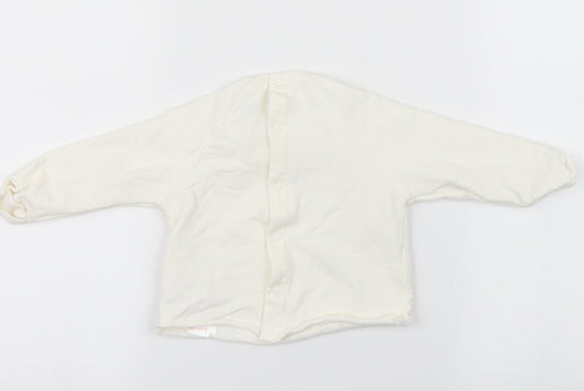 River Island Girls White   Pullover Jumper Size 6-9 Months  - smile
