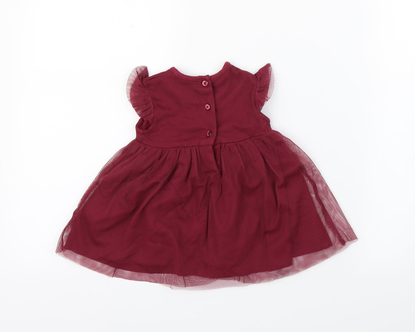 F&F  Purple Floral  A-Line  Size 3-6 Months