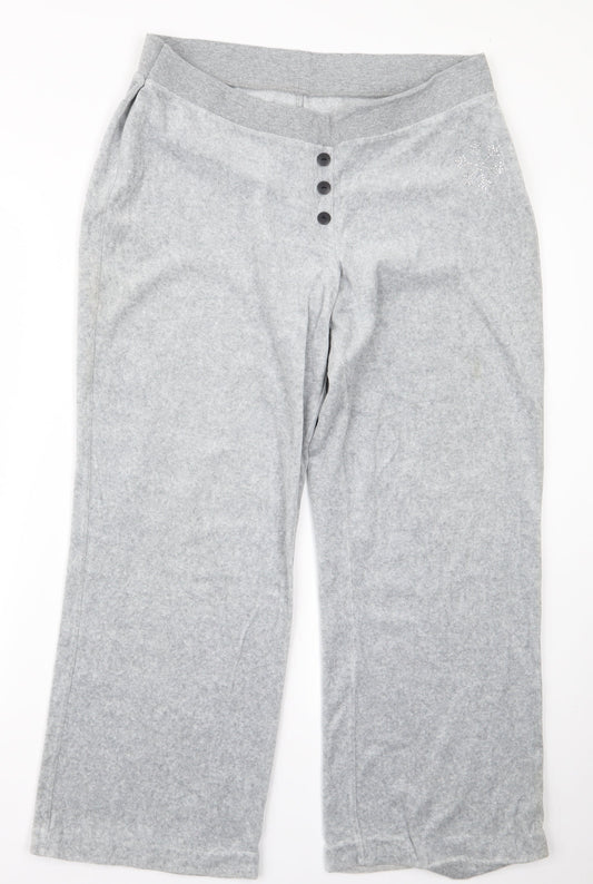 Preworn Womens Grey  Rayon Trousers  Size 16 L21 in